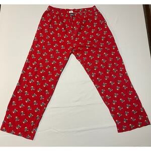 Vintage Men's Polo Ralph Lauren Red Bear Pajama Lounge Pants Sz Large